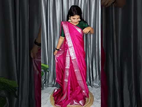 Banarasi silk saree draping tutorial step by step For Beginners | silk saree draping #ytshorts