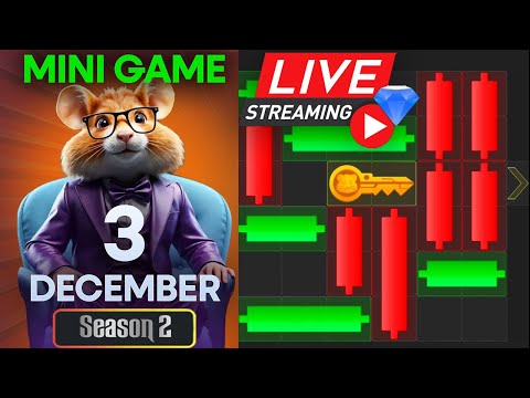 3 December Hamster Kombat Mini game Puzzle Solved 🔴Live | #livestream #hamstercombat #minigames