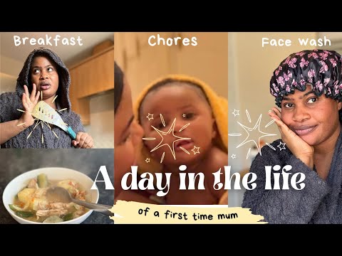 FIRST VLOG: A DAY IN MY LIFE// MATERNITY LEAVE // meet my daughter + make breakfast with me