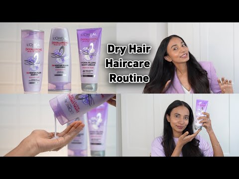 Haircare Routine for Dry Hair using L'Oreal Paris Hyaluron Moisture Range