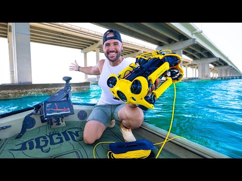 Deploying UNDERWATER DRONE Below MAJOR BRIDGES (spearfishing spot finder)