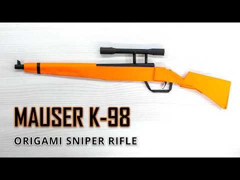 Mauser 98k SNIPER RIFLE - How to make a paper gun