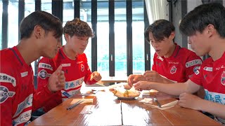 【常磐もの】選手たちが常磐ものイレブンを試食！｜いわきFC