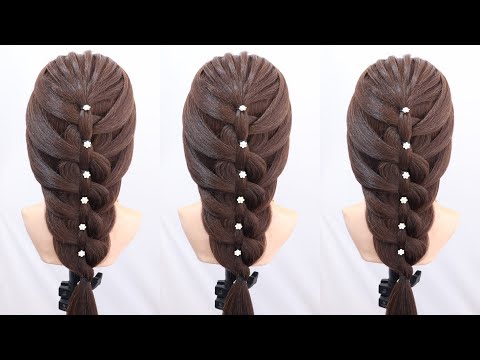 Stylish hairstyle for wedding for girls | Long hair hairstyle for girls | Easy hairstyle for wedding