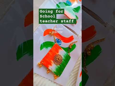 Independence day jewellery for school staff #jewellery #shorts#shortfeed #shortvideo#15august#jwlry