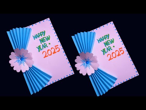 Easy & Beautiful New Year Card Making | Happy New Year Greetings Card 2025 | Handmade New Year Card