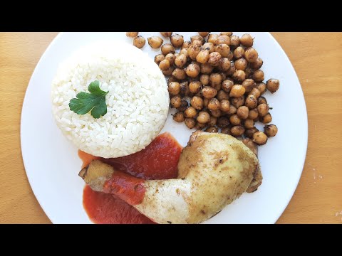 RIZ AU POULET ET AUX POIS CHICHES HYPER CROUSTILLANTS😍: REPAS ETUDIANT FACILE