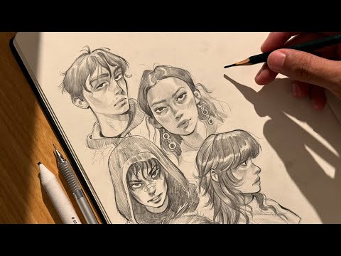 sketch with me/ how i draw heads