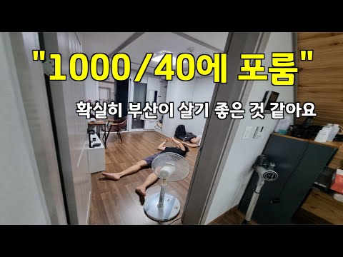 부산의 미친 집값, 1000/40인데 방 4개인 집 입주