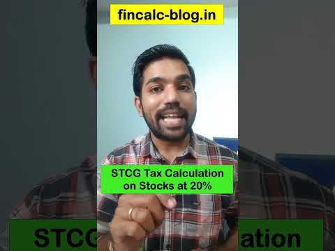 STCG Tax Calculation on Stocks and Mutual Funds #shorts #fincalc