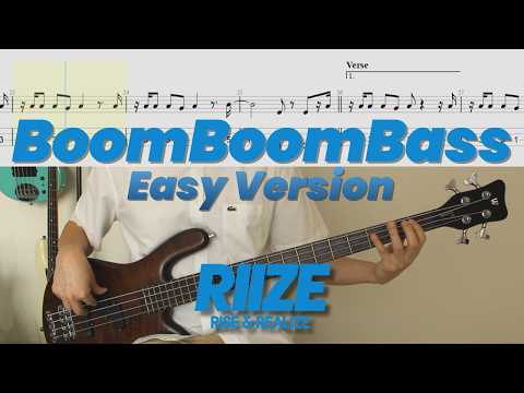 BASS for Beginner! RIIZE - Boom Boom Bass Easy Version│TAB