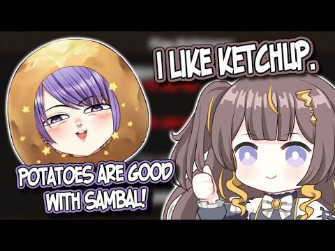 Moona & Anya discuss food and sauces. [Hololive ID]