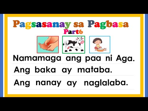 Pagsasanay sa Pagbasa llPart6ll Pangungusap for Grade1 and Grade2 llTeacher Ana Online Pagbasa