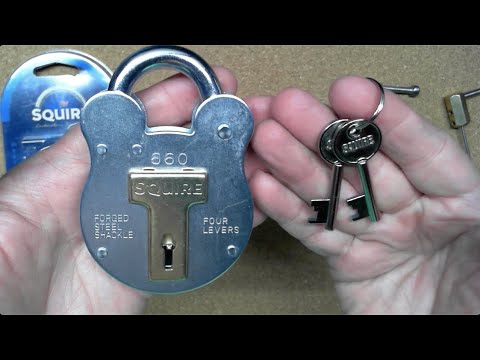 [133] Squire 660 Four Lever Padlock picked open