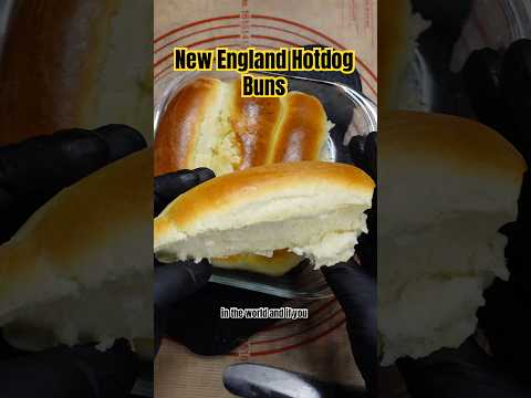 I tried making New England hot dog buns #hotdog #bread #homemadebread #easyrecipe #food #buns