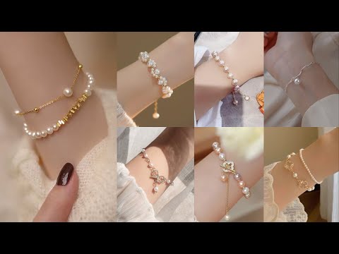 Modern Pearl Bracelet Styles//Pearl Bracelet Designs for Girls//Elegant Pearl Bracelet Ideas 2024-25