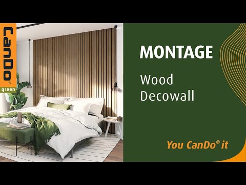 Montagevideo CanDo green Wood Decowall (lattenwand)