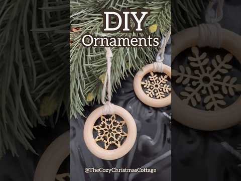 Snowflake Ornaments Craft #christmas #dollartree #shorts #thecozychristmascottage