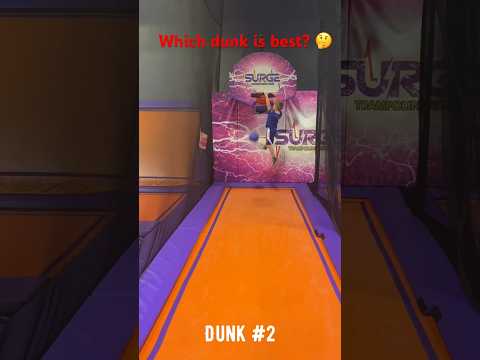 Trampoline park basketball dunks! Future slam dunk contest 🤔 #shorts #basketball #trampoline