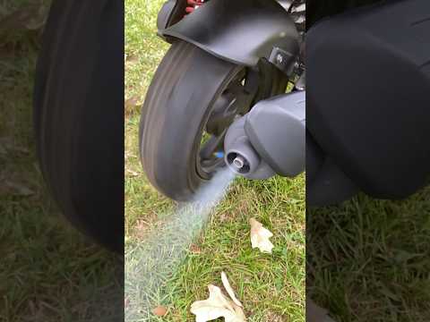 Slow Motion 2-Stroke Smoke from a 50cc Roughhouse | eBike Alternative