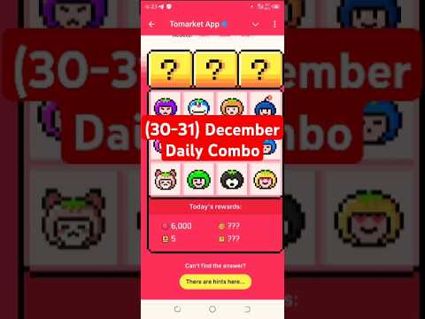 Tomarket daily combo today 🍅 | Tomarket 30 December daily combo 🗓️ | Tomarket combo