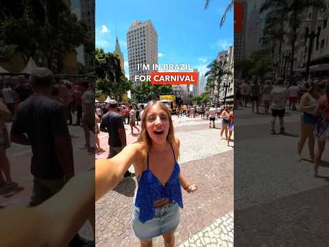 I WENT TO CARNIVAL IN BRAZIL 🇧🇷 #brazil #brasil #carnaval #carnival #travelvlog #shorts #travel