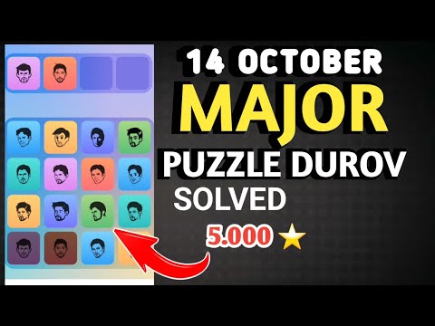 MAJOR PUZZLE DUROV SOLVED TODAY 14 OCTOBER l MAJOR DAILY COMBO CARDS 14 OCTOBER | MAJOR PUZZLE