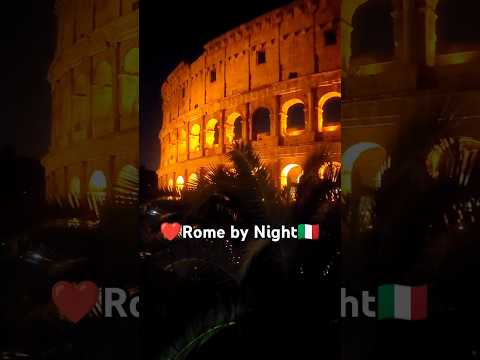 ❤️ The Colosseum Glowing in Ancient Glory #Colosseum #Rome #TravelGoals #History #NightViews