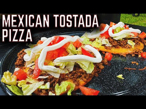 DON'T MISS OUT ON THIS ONE! THE BEST MEXICAN "TOSTADA" PIZZA MADE ON THE GRIDDLE! EASY RECIPE