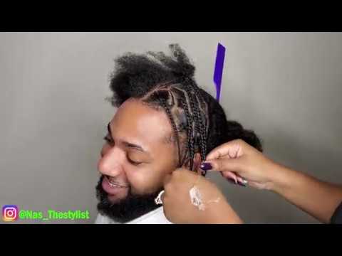 Men freestyle box braids