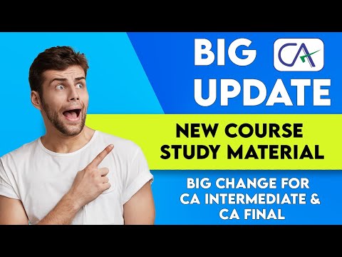 |Big Update| New Course Study Material 📖 | Big Change For CA Intermedite & CA Final|