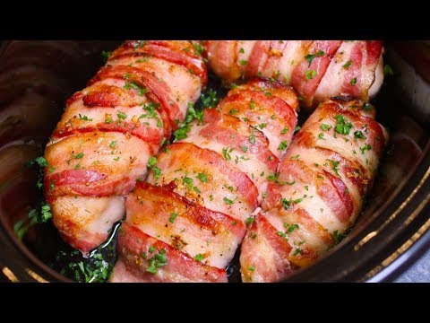 Slow Cooker Bacon Garlic Chicken Breast