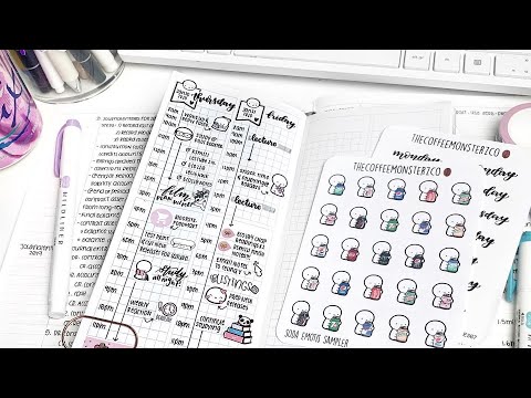 Plan With Me Vlog: Stamping in my planner! (Print Pression Weeks)