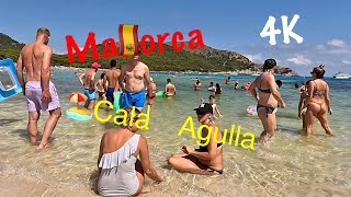 🏖️Beach Walk Cala Agulla(Ratjada) Mallorca 2023,August 📷4K60