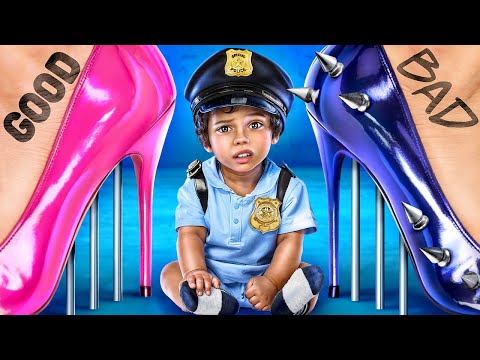 Good Kid vs Bad Cop! Amazing Parenting Hacks and Funny Situations by Oki Toki! Jock vs Nerd in Jail!