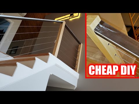 BIG UPGRADE! Modern Steel + Cable Staircase Railing Installation Guide!