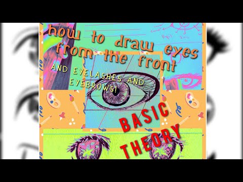 How to draw EYES from the FRONT 👁️👁️: how to draw anime eyes, eyelashes, & eyebrows! #howto #drawing