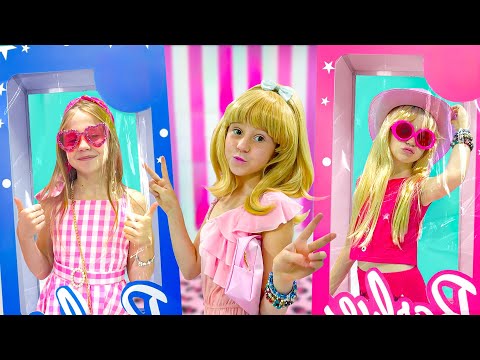 Nastya pretends to be a Barbie - Video series for kids