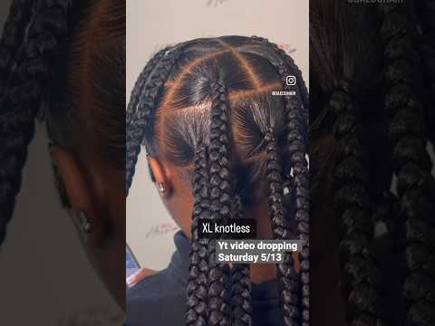 Video on Saturday🔥 #braidstutorial #knotless #hair #braid #howtobraidhair #hairtutorials#braids