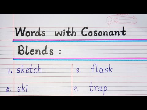 Words with Consonant Blends