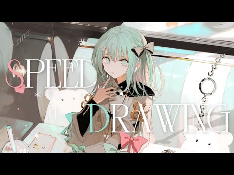 イラストメイキング - No.1716 / 305倍速 字幕解説＆レイヤー☽  speed painting