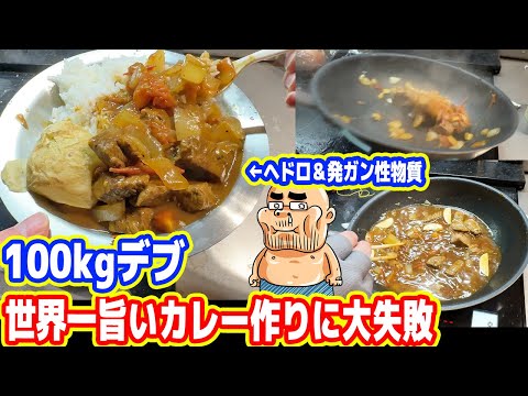 【独身100kgデブ】世界一旨いカレー作りに大失敗（ヘドロ）【CPUクーラー爆破原因を特定】