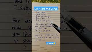 Master English with Song My Heart will Go On|Titanic song Celine Dion #shorts