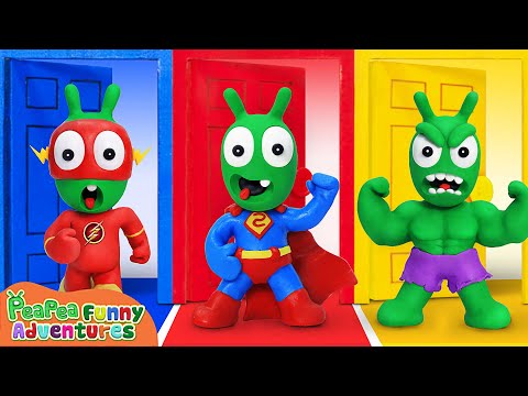 Pea Pea became Superheroes and helps his baby - Kids Cartoon - Pea Pea Funny Adventures