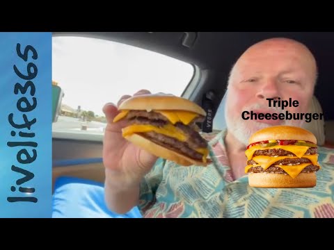 Mike Eats the Street: McDonald's Triple Cheeseburger #mcdonalds #tastetest #livelife365 #burgers