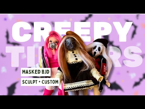 SCULPTING HORROR MASKED BJDs: My dolls go from Cute to Creepy [Creepy Tinkers EP1]