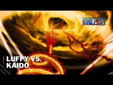 Gear 5 Luffy uses Bajrang Gun | Luffy VS. Kaido Climax | One Piece ワンピース Ep. 1075