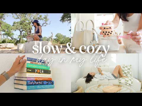 📖 Slow Day in My Life | Meditation, Cafe Reading Date, Organizing Bookshelf