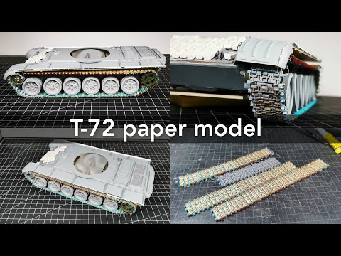 #8 T-72 paper model (part 8) 1/25