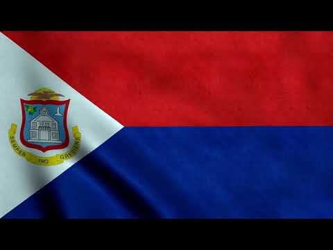 [10 Hours] Sint Maarten Flag Waving - Video & Audio - Waving Flags